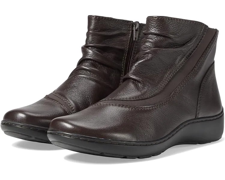 Ботинки Clarks Cora Derby, цвет Dark Brown Leather