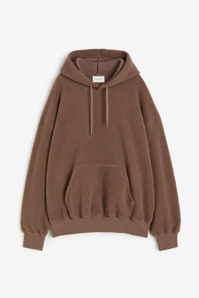 Толстовка H&M DryMove Teddy Fleece, коричневый