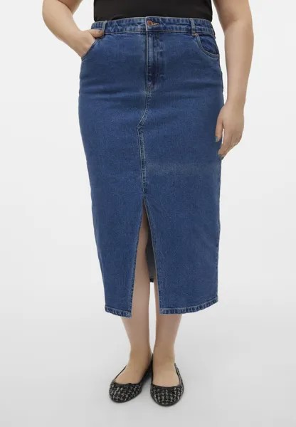 Джинсовая юбка VMCVERI DENIM SKIRT Vero Moda Curve, цвет medium blue denim