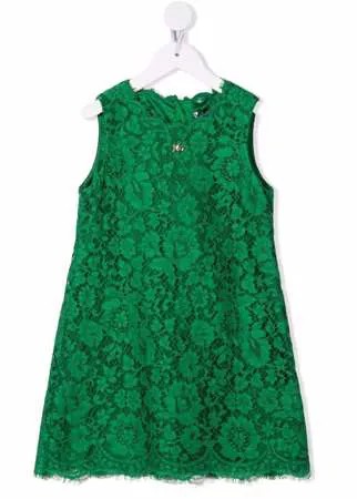 Dolce & Gabbana Kids платье с цветочным кружевом