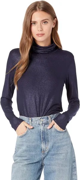 Пуловер Majestic Filatures Soft Touch Metallic Long Sleeve Turtleneck, цвет Metal Navy