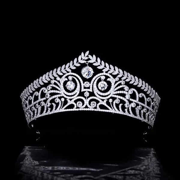 Женская диадема с цирконом, элегантная свадебная диадема с полным покрытием, ювелирные украшения для волос, аксессуары для невесты, HQ0600