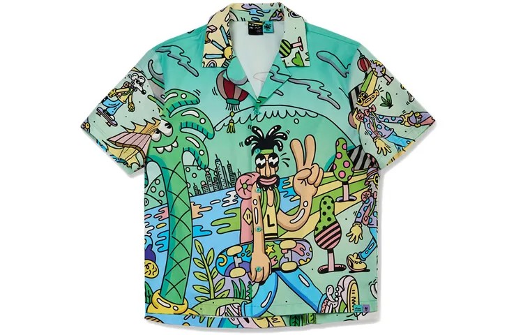Рубашка Steven Harrington X Skateboard унисекс зеленая Lining, зеленый