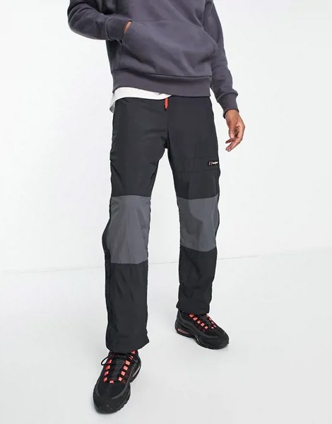 Черные ветрозащитные брюки от комплекта Berghaus-Черный