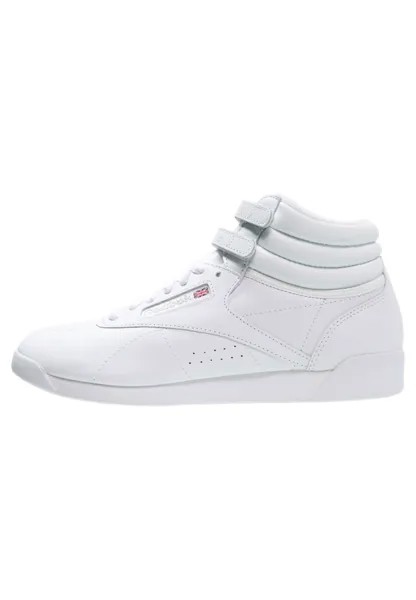 Высокие кеды FREESTYLE HI LIGHT SOFT LEATHER SHOES Reebok, белый/серебристый