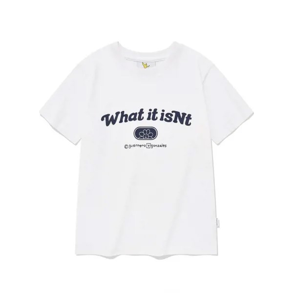 WHATITISNT  WMS WT Arch Logo Short Sleeve T-Shirt White