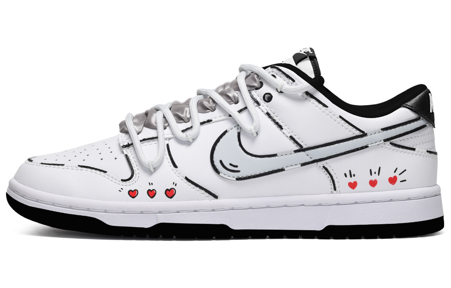 Кроссовки Nike Dunk Skateboarding Shoes Unisex Low-top Black/Dark Obsidian/Total Orange, темно-красный/белый/белый/черный