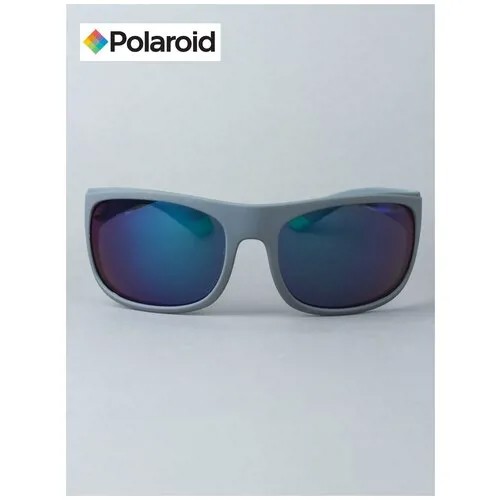 Солнцезащитные очки Polaroid, серый, синий