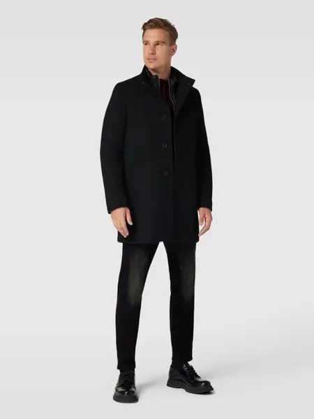 Короткое пальто с планкой на пуговицах s.Oliver BLACK LABEL, черный