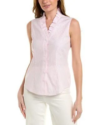 Женская блузка с рюшами Brooks Brothers, розовая 8