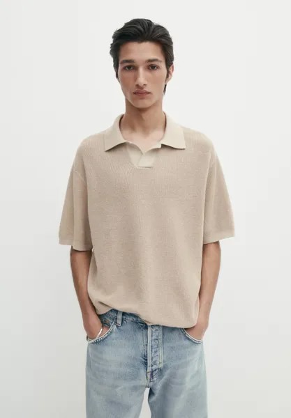 Поло Massimo Dutti, бежевый