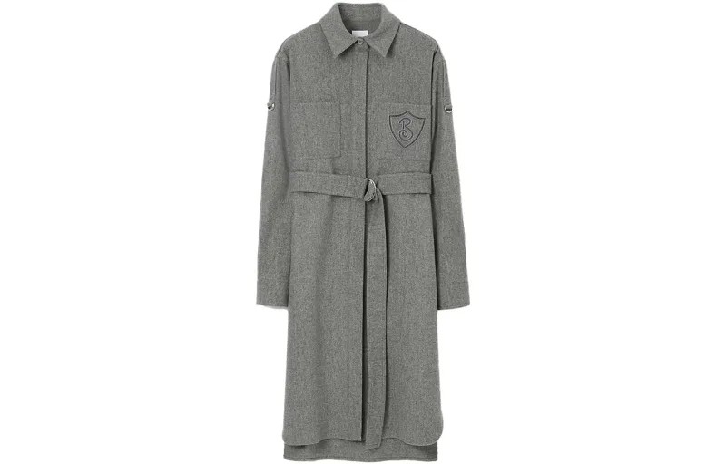 Платье с длинными рукавами женское светло-серое Burberry