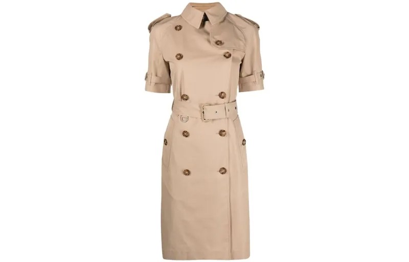 Платье с короткими рукавами женское хаки Burberry
