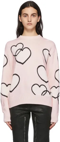 Розовый свитер Chito Edition с сердечками Givenchy