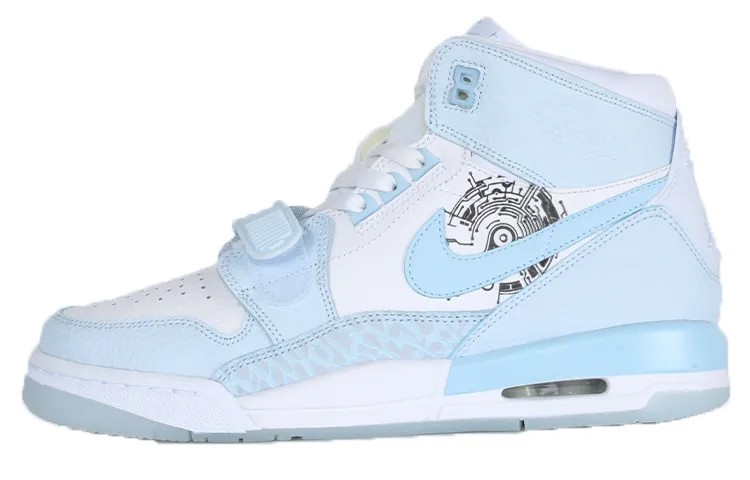 Кроссовки Jordan Legacy 312 Vintage Basketball Shoes Women's High-top Blue/white, синий