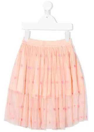 Stella McCartney Kids юбка из тюля с вышивкой