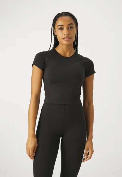 Спортивная футболка ATHLETE CROP SEAMLESS WORKOUT Sweaty Betty, цвет black