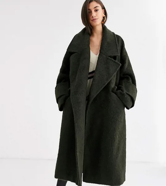 Пальто цвета хаки ASOS DESIGN Tall-Зеленый