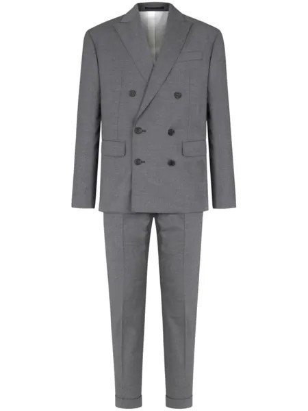 Dsquared2 костюм Wallstreet с двубортным пиджаком, серый