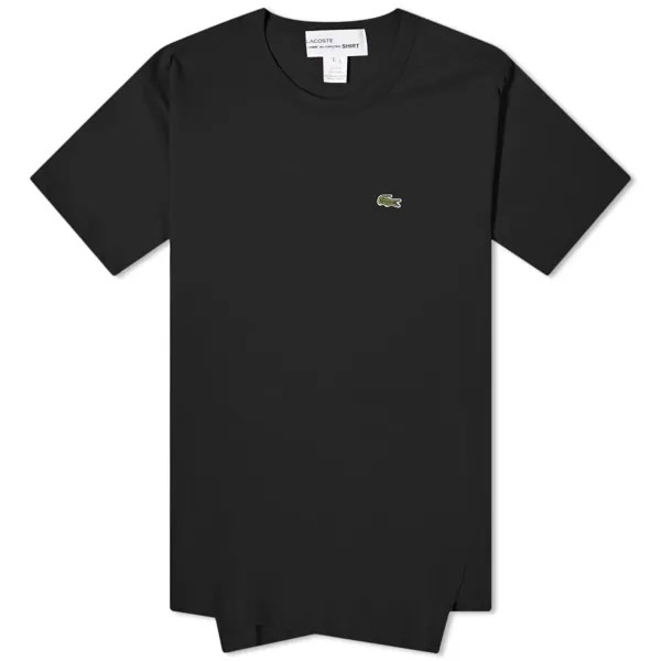 Comme des Garçons SHIRT x Lacoste Асимметричная футболка, черный