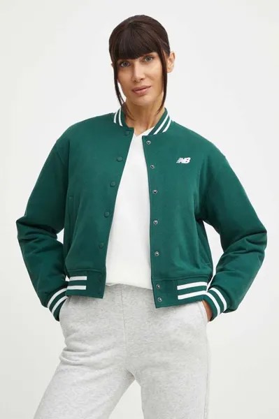 Куртка бомбер New Balance, зеленый