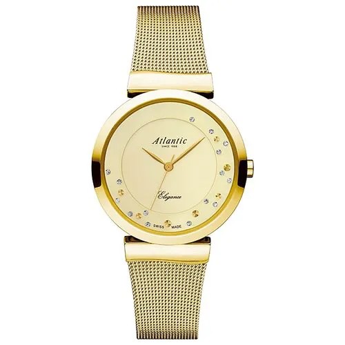 ATLANTIC 29039.45.39MB женские швейцарские часы с кристаллами Swarovski