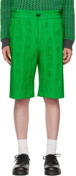 Зеленые утепленные шорты Bottega Veneta