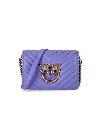 Пурпурная сумка через плечо Pinko Love Click Mini Chevron для женщин