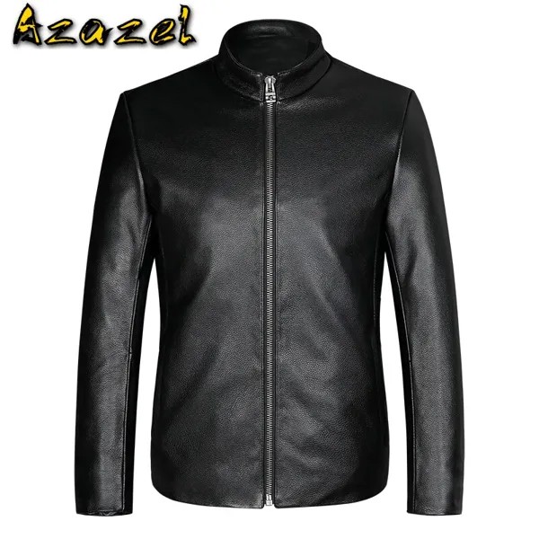 Куртка Azazel мужская из 100% натуральной кожи, пальто из воловьей кожи, дубленка, одежда для мужчин, KJ, весна-осень