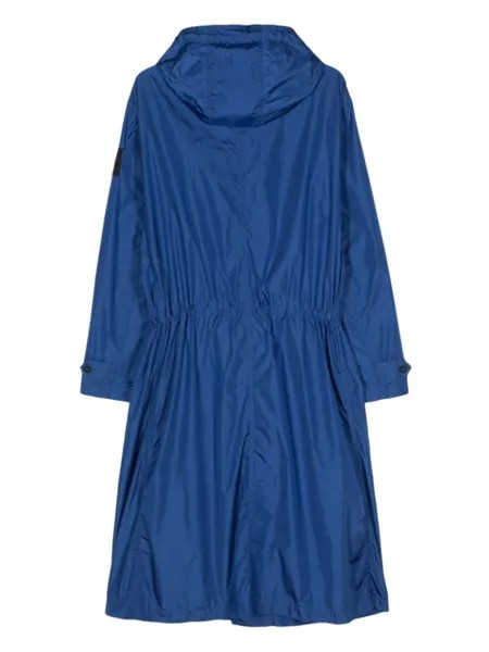 Kiton длинный плащ с капюшоном, синий