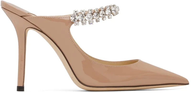 Розовые балетки-мюли Bing 100 Jimmy Choo