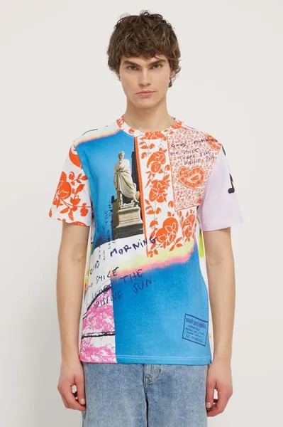 Хлопковая футболка Desigual, мультиколор
