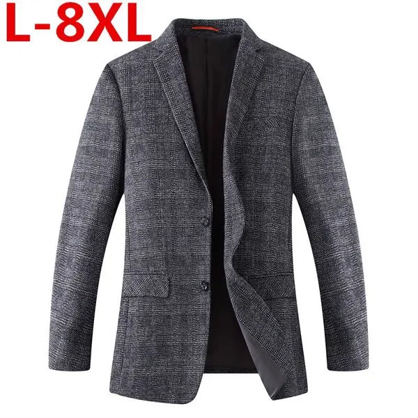 8XL Размер Новый 7XL плюс 6XL 5XL Прибытие Весна мужской костюм куртка модный приталенный Подгонянный Повседневный пиджак для мужчин Высокое кач...