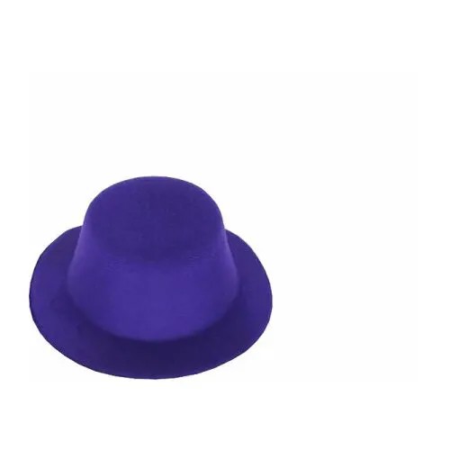 Шляпка цилиндр карнавальная, 13 см, цвет фиолетовый