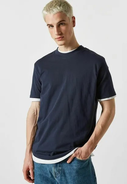 Базовая футболка AARHUS Minimum, темно-синий пиджак