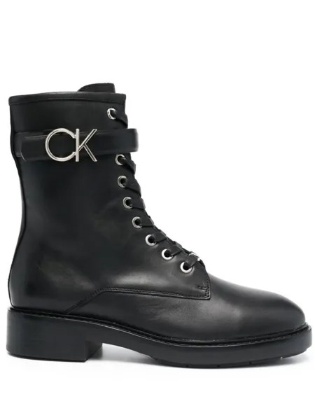 Calvin Klein ботинки в стиле милитари с логотипом, черный