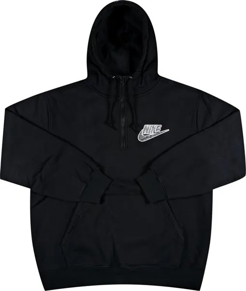 Толстовка Supreme x Nike Half Zip Hooded Sweatshirt 'Black', черный
