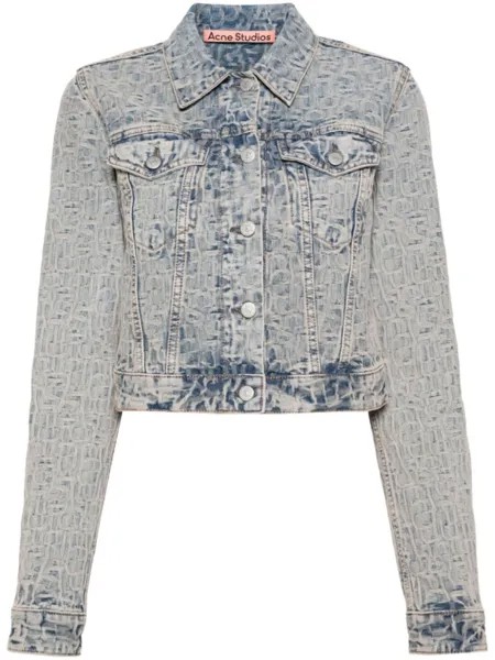Джинсовая куртка с жаккардовой монограммой Acne Studios, синий