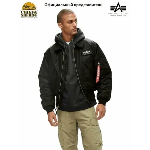 Бомбер ALPHA INDUSTRIES, размер 3XL, черный