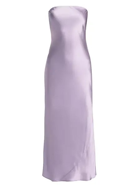 Шелковое платье-миди без бретелек Joana Reformation, цвет aura