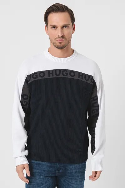 Свитер с цветными блоками Stimoh Hugo, белый