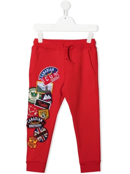 Dsquared2 Kids спортивные брюки с нашивками