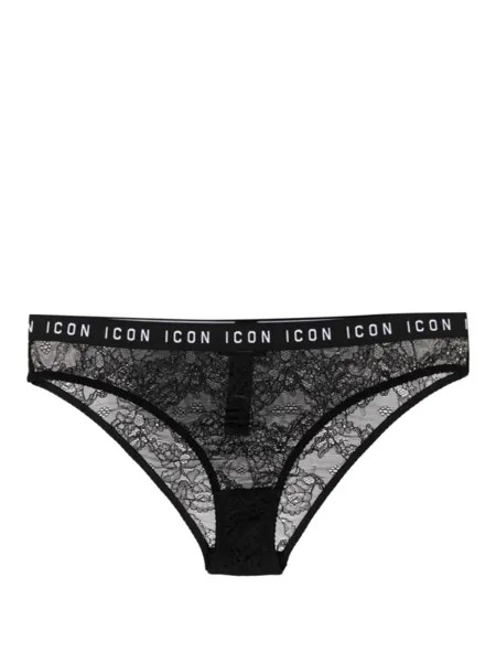 Dsquared2 кружевные трусы-брифы Be Icon, черный