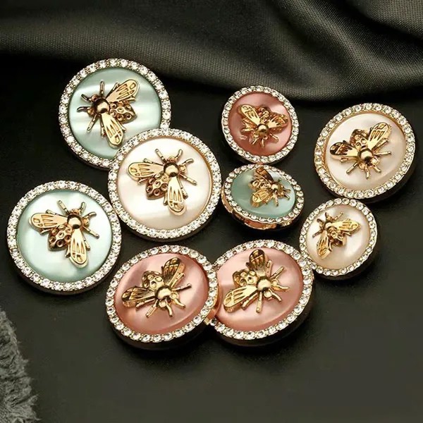 6шт пчела металлические цветочные пуговицы для женщин платье пальто костюм кардиган швейная пуговица