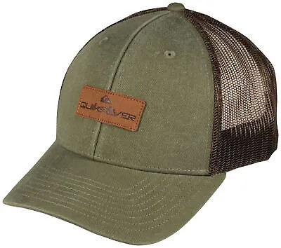 Кепка Quiksilver Down The Hatch Trucker — оливково-серая — новинка