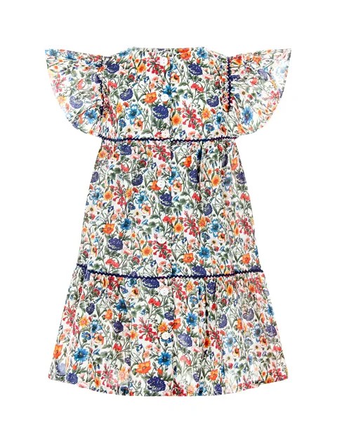Платье на пуговицах с цветочным принтом Arc-en-ciel детское