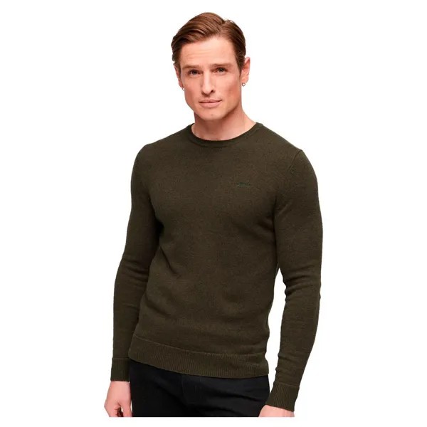 Свитер Superdry Essential Slim Fit Crew Neck, зеленый