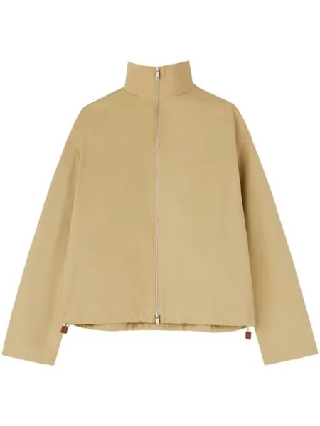 Jil Sander бомбер на молнии, нейтральный цвет