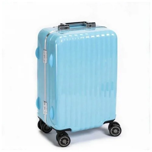 Умный чемодан Ambassador, 35 л, размер S, голубой, синий