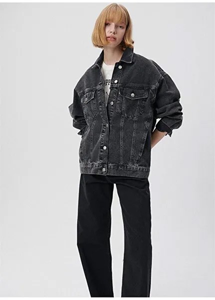 Женская джинсовая куртка LUNA Mid Smoke Colle антрацитового цвета M1110177-85298 Mavi, антрацитовый